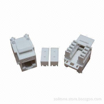 Cat5e UTP Modular Jacks, 90 Degrees with Tail, Extremely Low-attenuation, Easy to Terminated